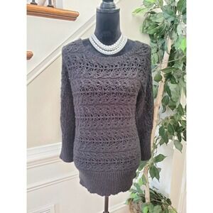Cato Women's Black Acrylic Round Neck Long Sleeve Casual knit Sweater 22/ 24W
